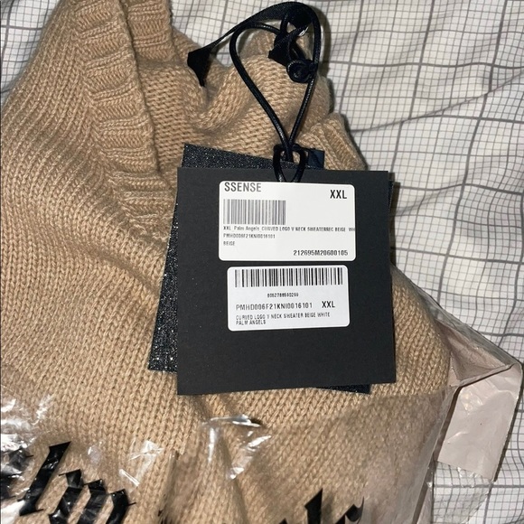 PALM ANGELS CURVED LOGO BLEND KNIT SWEATER - Picture 5 of 7